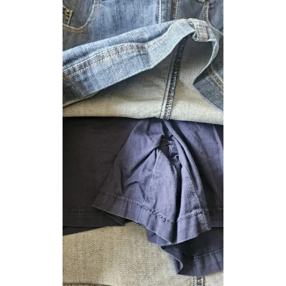 Croft & Barrow Skort Size 8 Jean Denim Stretch Pockets Med Wash